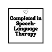 Voltooid in spraak - Taaltherapie Stempel (Afrduk)