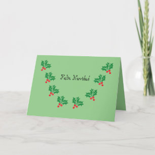 VOLTOOID Kaart MERY CHRISTMAS IN SPAANS