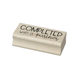 Voltooid met een Partner - Teacher Stamp Rubberstempel