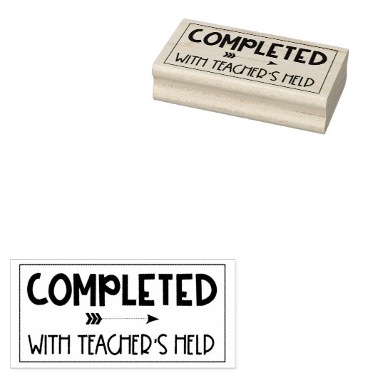Voltooid met Teacher's Help Teacher Stamp Rubberstempel (Gestempeld)
