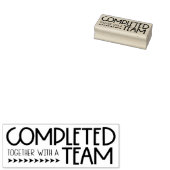 Voltooid Samen Met Een Team Teacher Stempel (Gestempeld)
