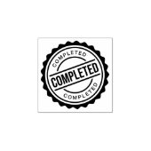 Voltooid vinkje rubberstempel (Afrduk)