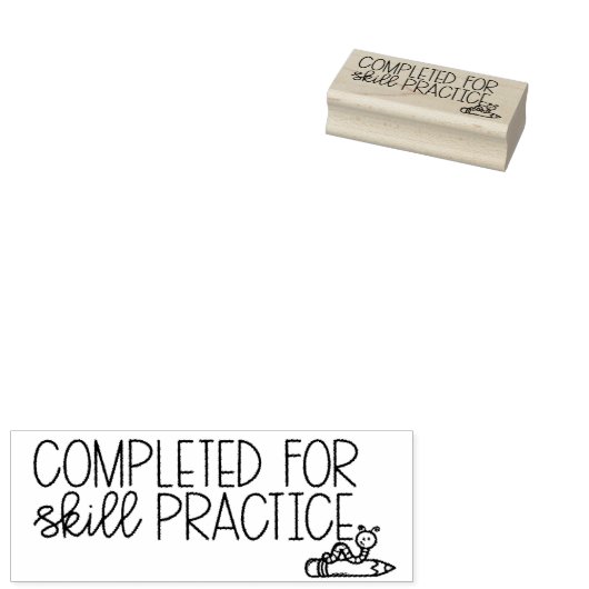 Voltooid voor Skill Practice Teacher Stamp Rubberstempel (Gestempeld)