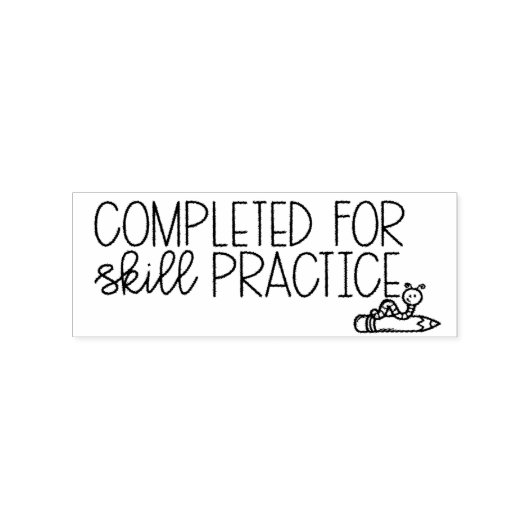 Voltooid voor Skill Practice Teacher Stamp Rubberstempel (Afrduk)