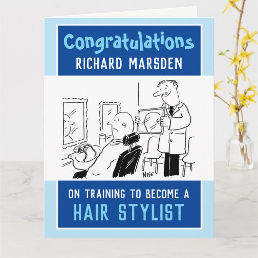 Voltooide Barber- of Hair Stylist-trainingskaart Kaart (Gele Bloem)