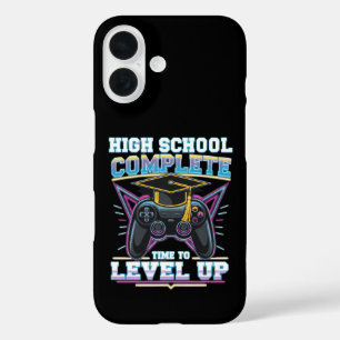 Voltooide Middelbare School Gamer Gamen Afstuderen iPhone 16 Hoesje