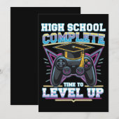 Voltooide middelbare school gamer gamen afstuderen kaart (Voorkant / Achterkant)