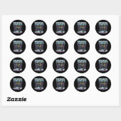 Voltooide middelbare school Gamer Gaming afstudere Ronde Sticker (Vel)