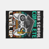 Voltooide middelbare school videogame afstudeercad fleece deken (Voorkant (Horizontaal))