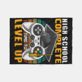 Voltooide middelbare school videogame afstudeerges fleece deken (Voorkant (Horizontaal))