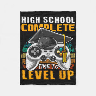 Voltooide middelbare school videogame afstudeerges fleece deken