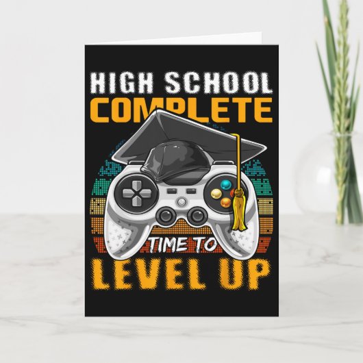 Voltooide middelbare school videogame afstudeerges kaart (Voorkant)