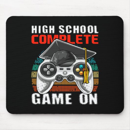 Voltooide middelbare school videogame afstudeerges muismat (Voorkant)