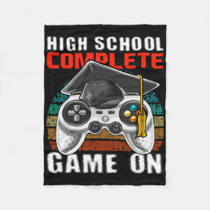 Voltooide middelbare school videogame eindexamen fleece deken