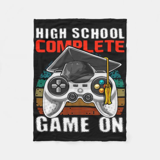 Voltooide middelbare school videogame eindexamen fleece deken (Voorkant)