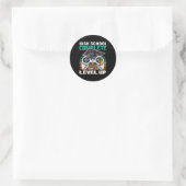 Voltooide middelbare school videogame eindexamen ronde sticker (Tas)