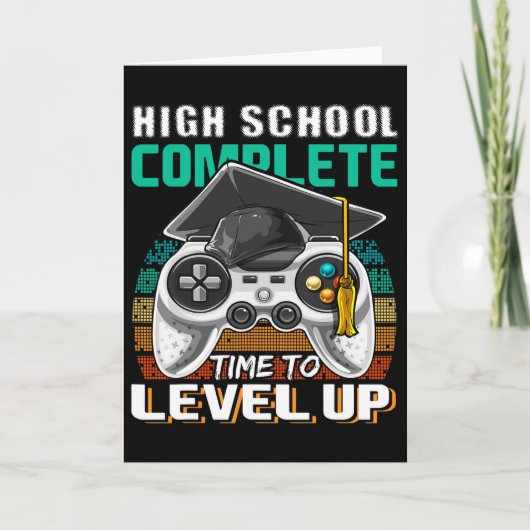 Voltooide middelbare school videogame senior afstu kaart (Voorkant)