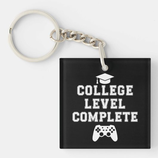 Voltooide universitaire opleiding Gamer Gamen Sleutelhanger (Voorkant)