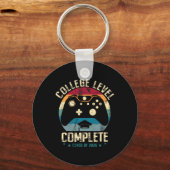 Voltooide universiteit eindexamen 2026 Gamer Afstu Sleutelhanger (Voorkant)