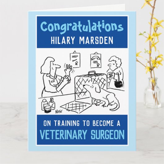 Voltooide Veterinaire Opleiding Kaart (Gele Bloem)