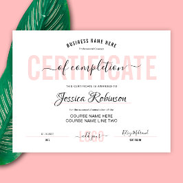Voltooiing van de Feminine Certificate Award-cursu