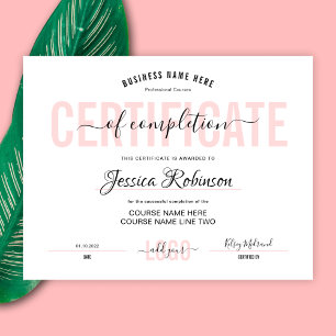 Voltooiing van de Feminine Certificate Award-cursu