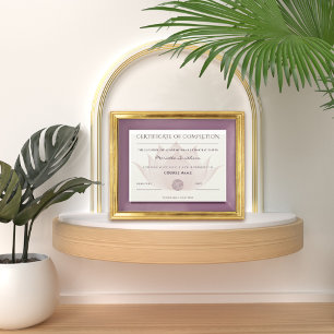 Voltooiingscertificaat Lotus Flower for Yoga Reiki