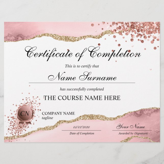 Voltooiingscertificaat voor de gunningscursus Volt (Voorkant)