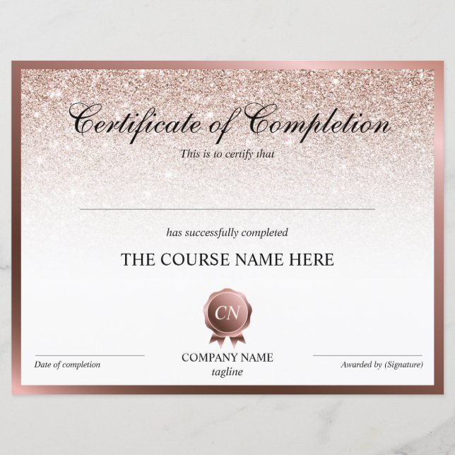 Voltooiingscertificaat voor de gunningscursus Volt (Voorkant)