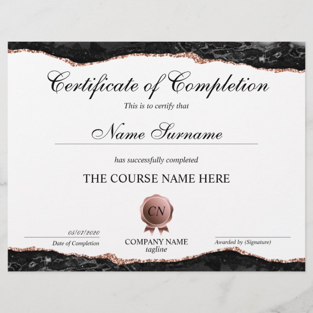 Voltooiingscertificaat voor de gunningscursus Volt (Voorkant)