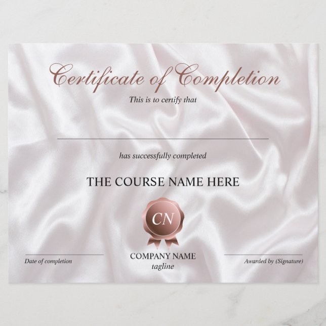 Voltooiingscertificaat voor de gunningscursus Volt (Voorkant)