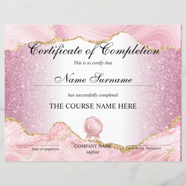 Voltooiingscertificaat voor de gunningscursus Volt (Voorkant)