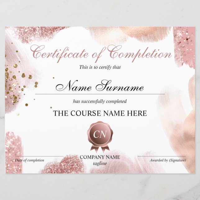 Voltooiingscertificaat voor de gunningscursus Volt (Voorkant)