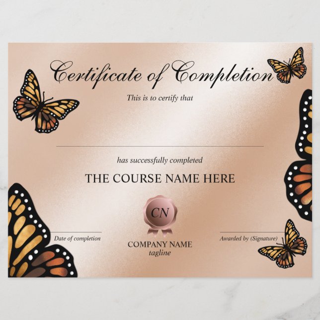 Voltooiingscertificaat voor de gunningscursus Volt (Voorkant)