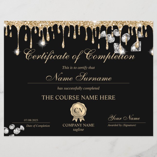 Voltooiingscertificaat voor de gunningscursus Volt (Voorkant)