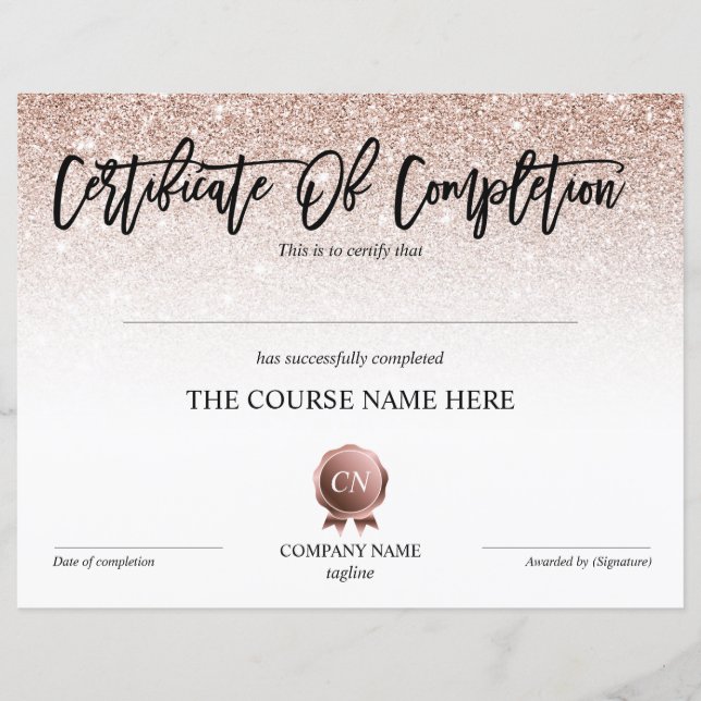 Voltooiingscertificaat voor de gunningscursus Volt (Voorkant)