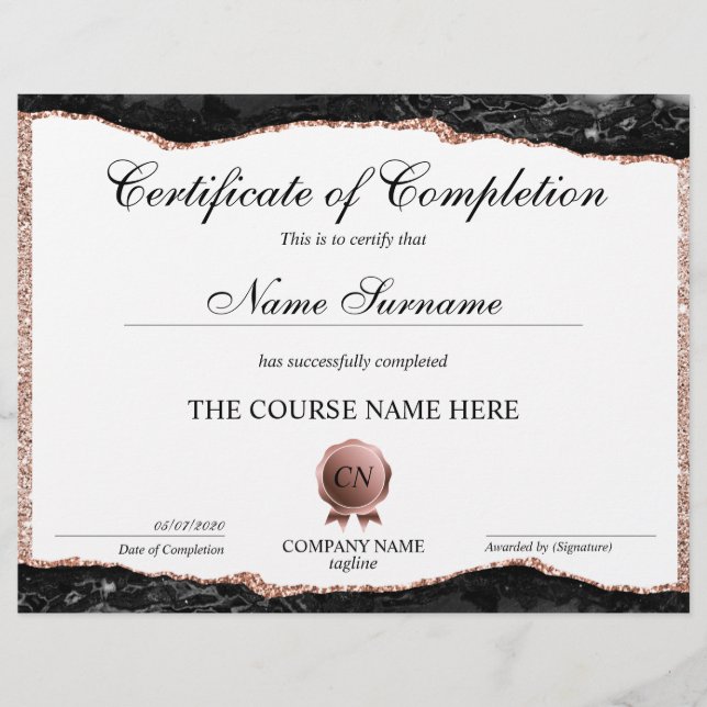 Voltooiingscertificaat voor de gunningscursus Volt (Voorkant)