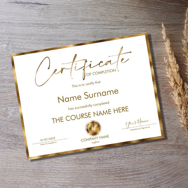 Voltooiingscertificaat voor de gunningscursus Volt (Creator heeft geüpload)