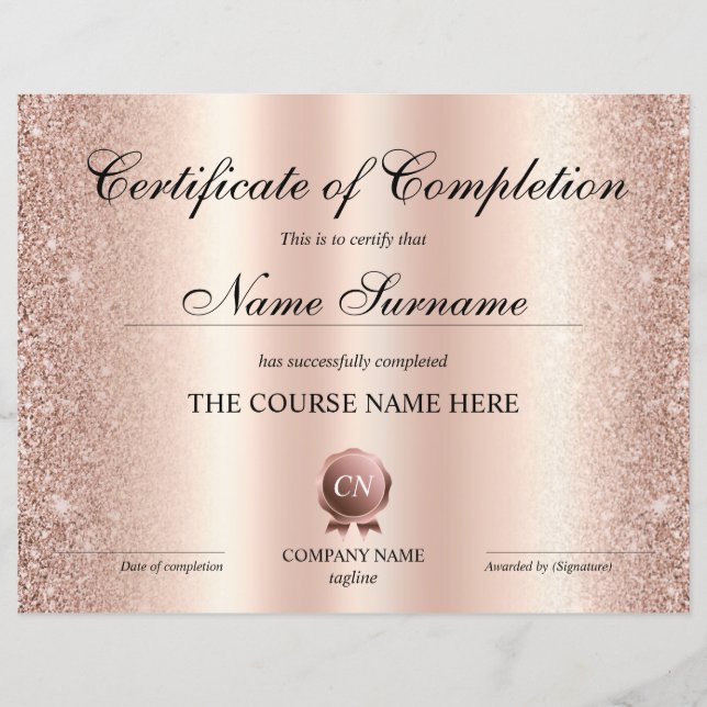 Voltooiingscertificaat voor de gunningscursus Volt (Voorkant)