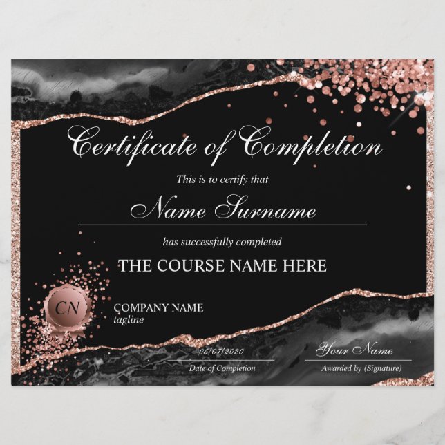 Voltooiingscertificaat voor de gunningscursus Volt (Voorkant)