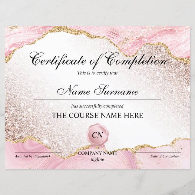 Voltooiingscertificaat voor de gunningscursus Volt (Voorkant)