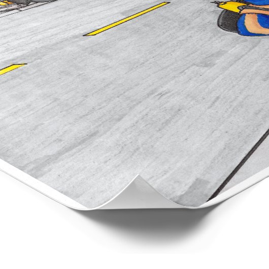 Voltz City Hall in perspectief Poster (Hoek)