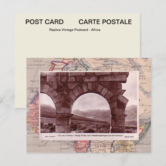 Volubilis, Romeinse stad Mprocco Briefkaart (Voorkant / Achterkant)