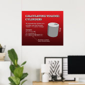 Volume berekenen: cilinders *UPDATED* Poster (Thuiskantoor)