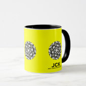 Volume één's caleidoscoop art zestien mok (Voorkant rechts)