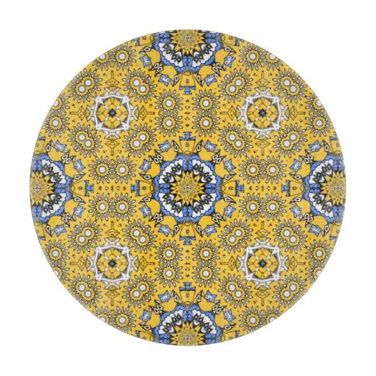 Volume elf's caleidoscoop art eleven snijplank (Voorkant)