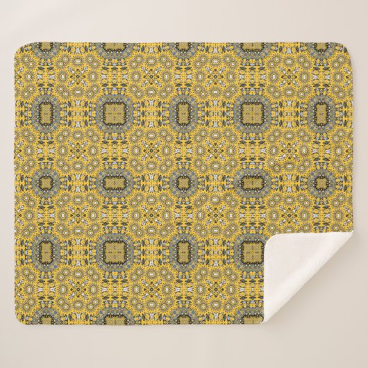 Volume elf's caleidoscoop art four sherpa deken (Voorkant (horizontaal))