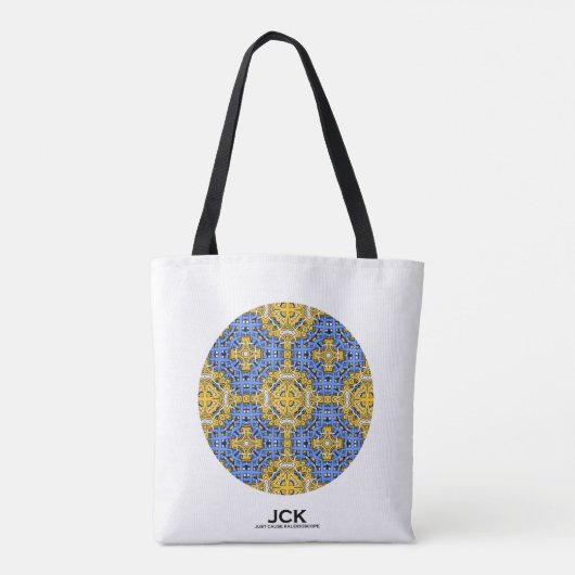 Volume elf's caleidoscoop art vierentwintig tote bag (Achterkant)