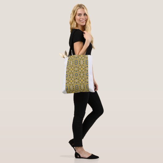 Volume elf's caleidoscoop art vijftien tote bag (Op model)