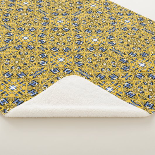 Volume elf's caleidoscoop art zestien sherpa deken (3/4)